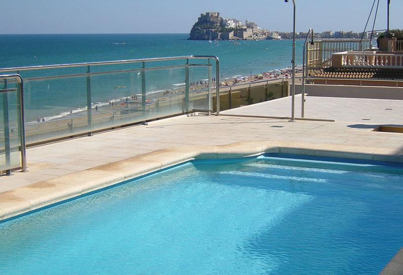 Apartamento Con Aire Acondicionado En 1ª Linea De Playa Edificio Moli De Vent เพนิสโคลา ภายนอก รูปภาพ